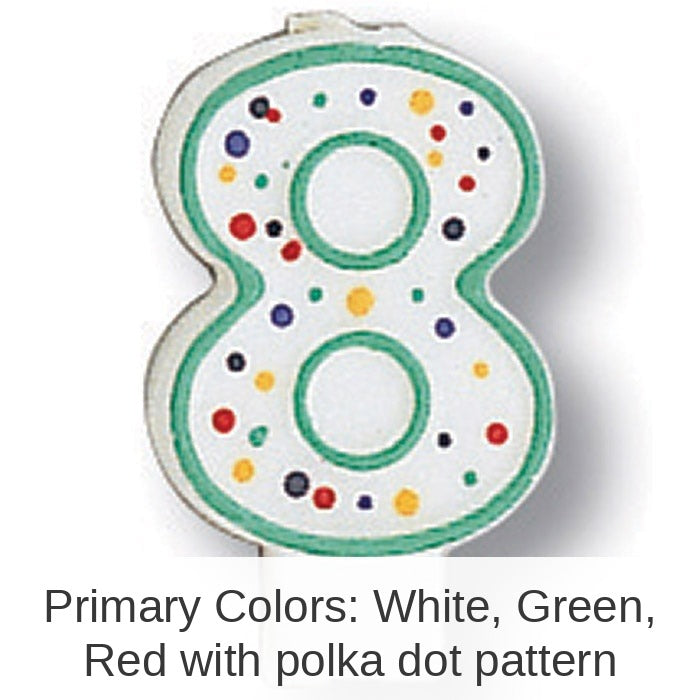 6/Case Bulk Polka Dot #8 Candles