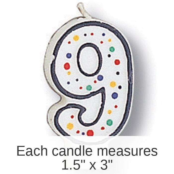 6/Case Bulk Polka Dot #9 Candles