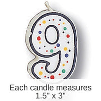 6/Case Bulk Polka Dot #9 Candles