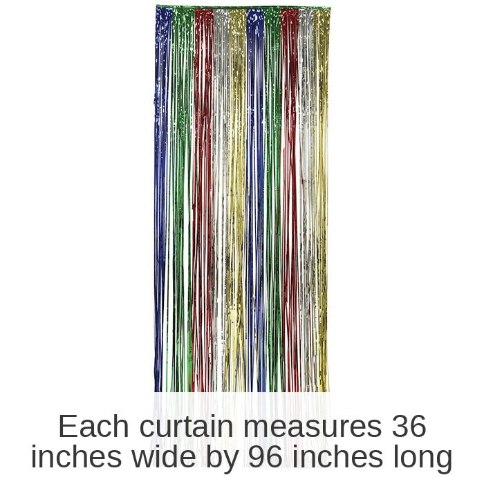 6/Case Bulk Multicolor Foil Door Curtain
