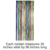 6/Case Bulk Multicolor Foil Door Curtain