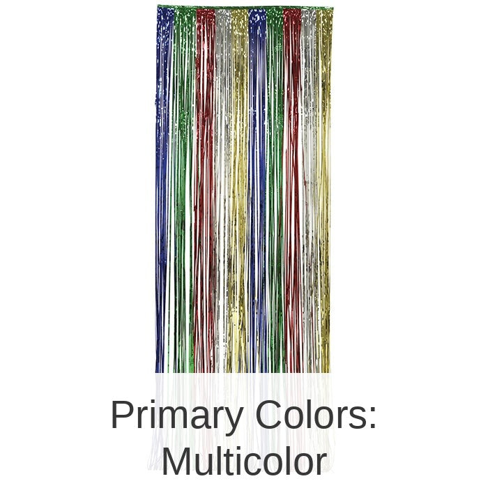 6/Case Bulk Multicolor Foil Door Curtain