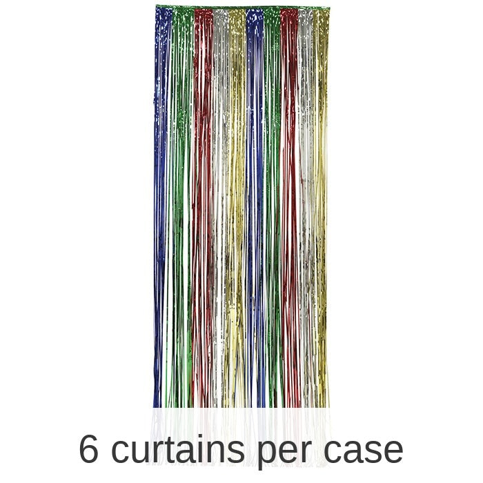 6/Case Bulk Multicolor Foil Door Curtain