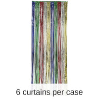 6/Case Bulk Multicolor Foil Door Curtain