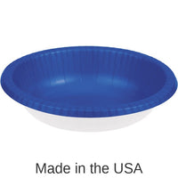 200/Case Bulk Cobalt Blue 20 oz 20 oz Paper Bowls