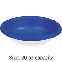 200/Case Bulk Cobalt Blue 20 oz 20 oz Paper Bowls