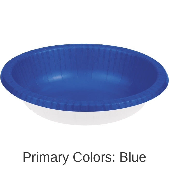 200/Case Bulk Cobalt Blue 20 oz 20 oz Paper Bowls