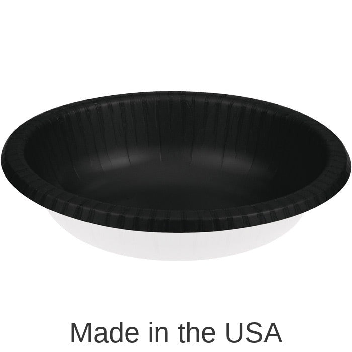200/Case Bulk Black Velvet 20 oz Paper Bowls