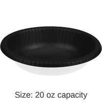 200/Case Bulk Black Velvet 20 oz Paper Bowls
