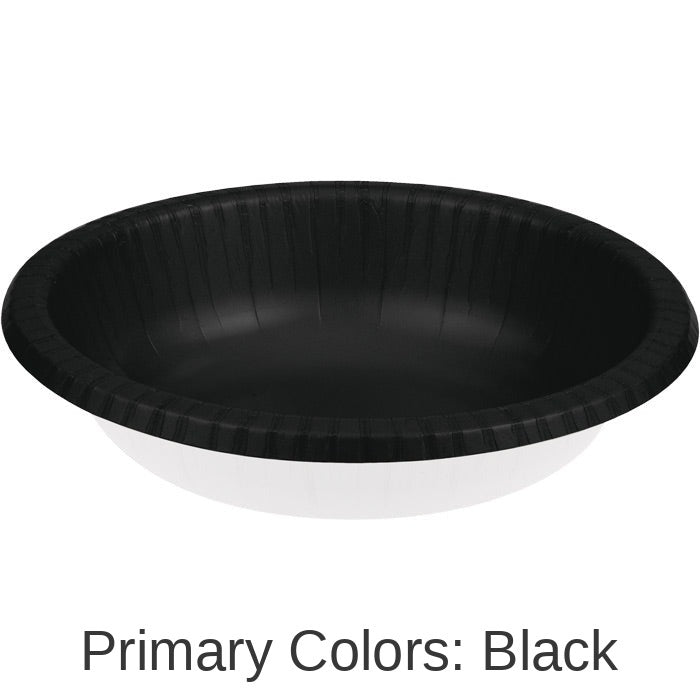 200/Case Bulk Black Velvet 20 oz Paper Bowls