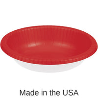 200/Case Bulk Classic Red 20 oz Paper Bowls