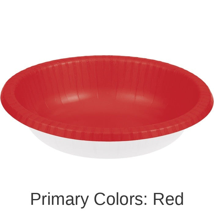 200/Case Bulk Classic Red 20 oz Paper Bowls