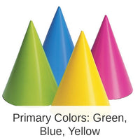 96/Case Bulk Neon Party Hats