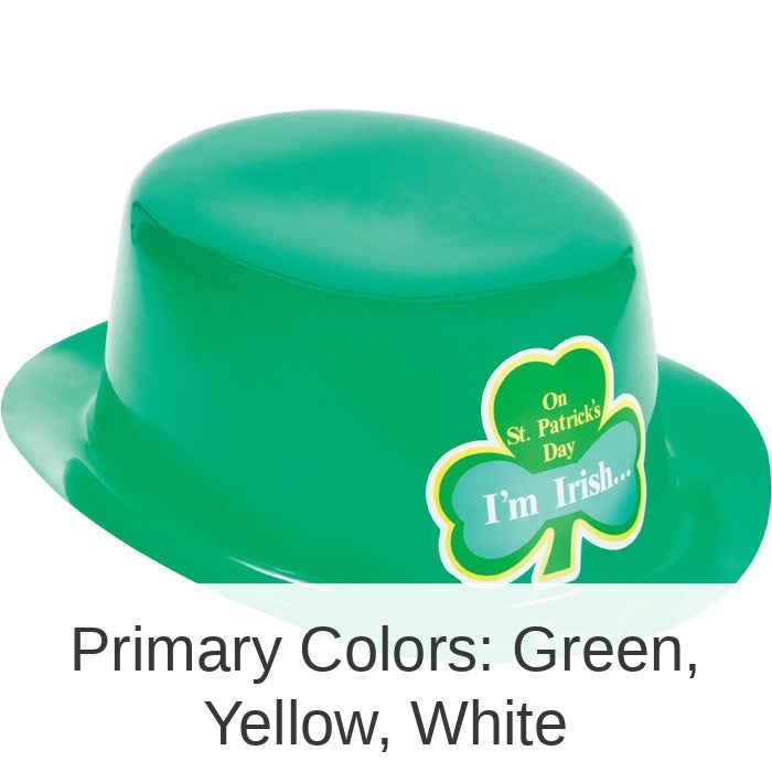 12/Case Bulk St. Patrick's Day Derby Hats