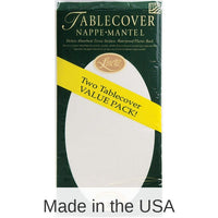 72/Case Bulk White Linette Paper Table Covers 54