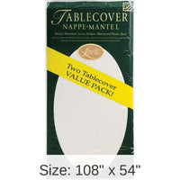 72/Case Bulk White Linette Paper Table Covers 54