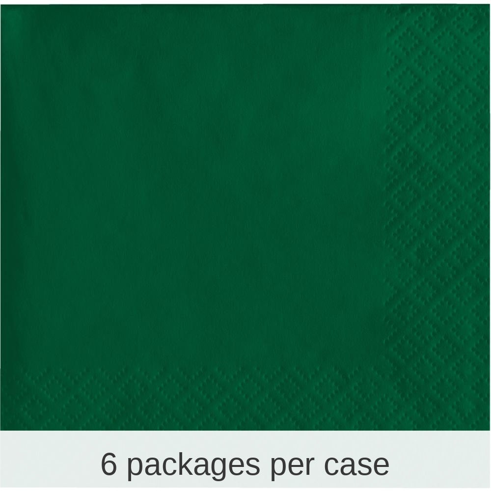 1200/Case Bulk Hunter Green Paper Beverage Napkin 2ply