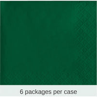 1200/Case Bulk Hunter Green Paper Beverage Napkin 2ply