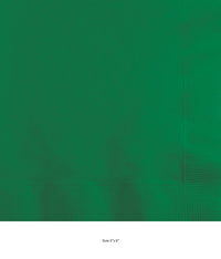 1200/Case Bulk Emerald Green 2 Ply Beverage Napkins
