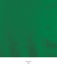 1200/Case Bulk Emerald Green 2 Ply Beverage Napkins