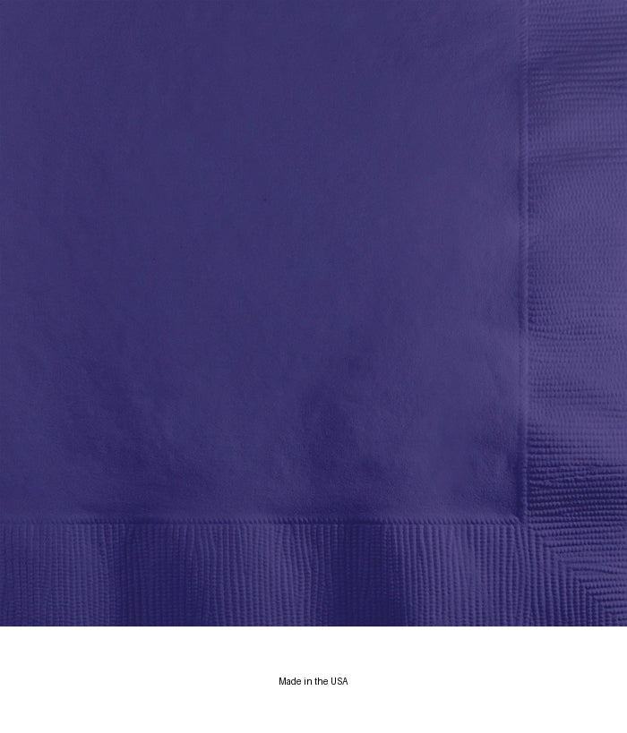 1200/Case Bulk Purple Beverage Napkins 2 ply