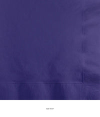 1200/Case Bulk Purple Beverage Napkins 2 ply