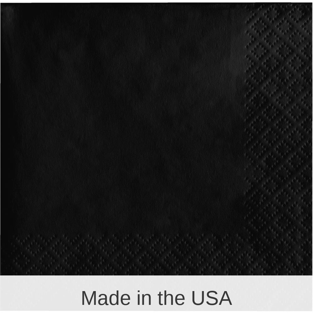 1200/Case Bulk Black Velvet 2 Ply Beverage Napkins