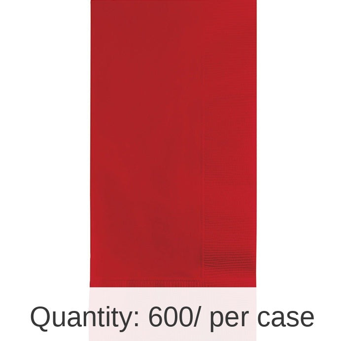600/Case Bulk Classic Red 2 Ply Dinner Napkins