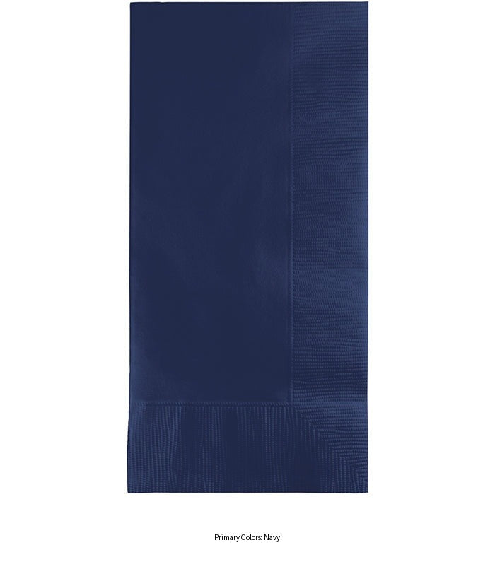 600/Case Bulk Navy 2 Ply Dinner Napkins