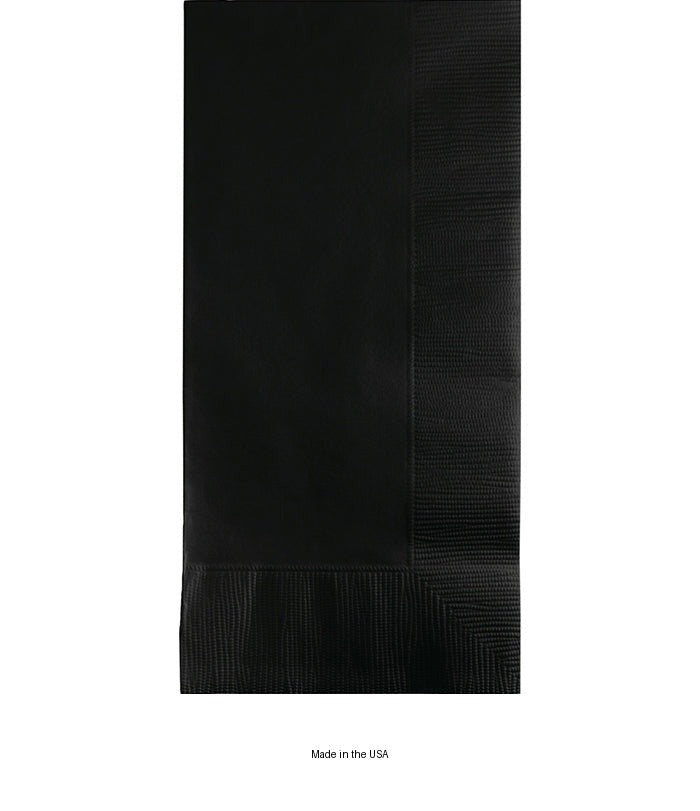 600/Case Bulk Black Velvet 2 Ply Dinner Napkins