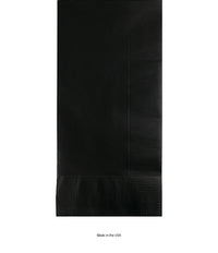 600/Case Bulk Black Velvet 2 Ply Dinner Napkins