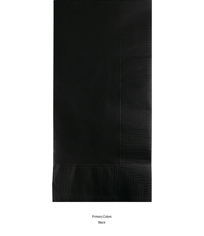 600/Case Bulk Black Velvet 2 Ply Dinner Napkins