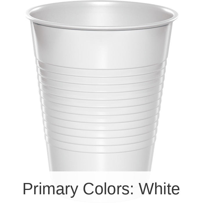 240/Case Bulk White 16 oz Plastic Cups