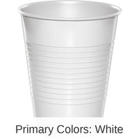 240/Case Bulk White 16 oz Plastic Cups