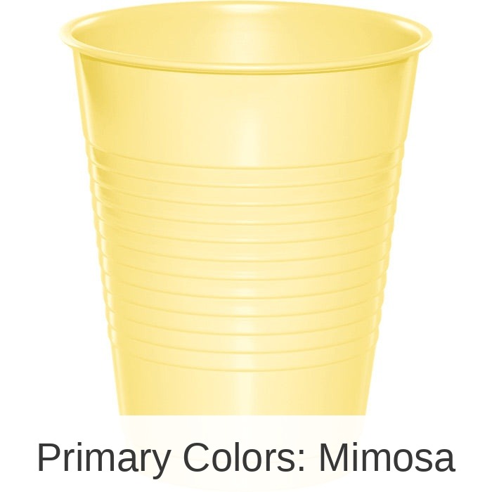 240/Case Bulk Mimosa 16 oz Plastic Cups