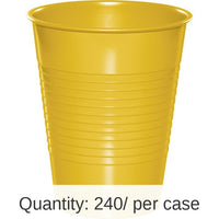 240/Case Bulk School Bus Yellow 16 oz Plastic Cups