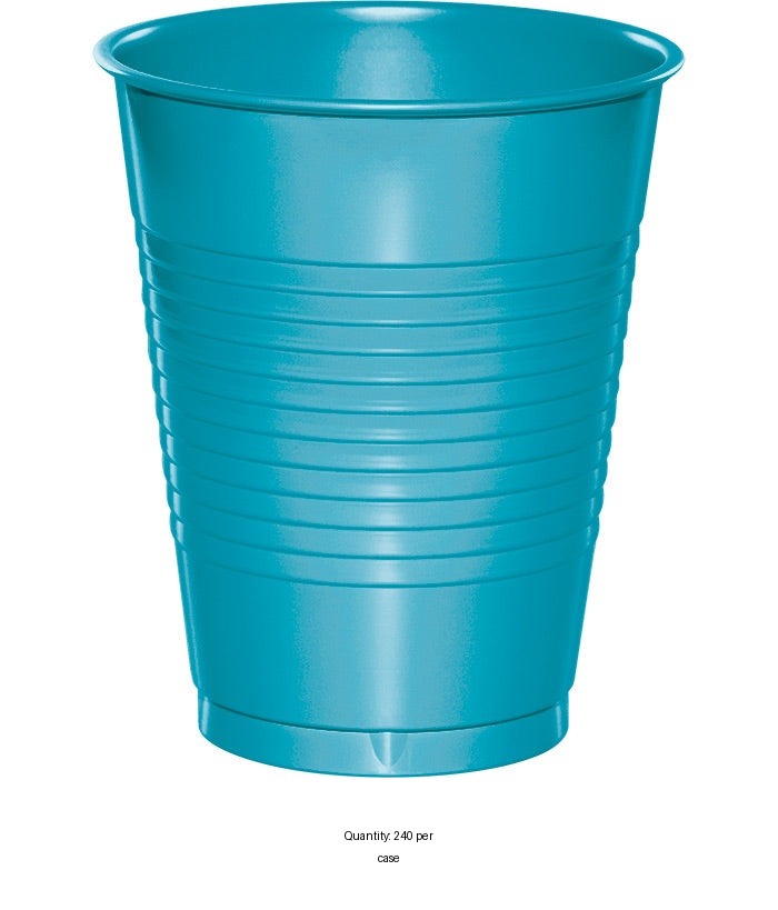 240/Case Bulk Bermuda Blue 16 oz Plastic Cups