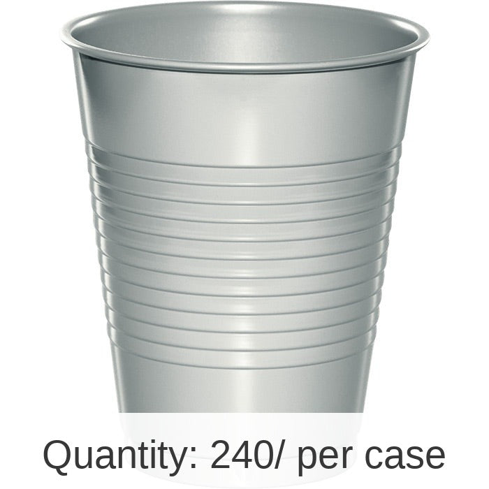 240/Case Bulk Shimmering Silver 16 oz Plastic Cups