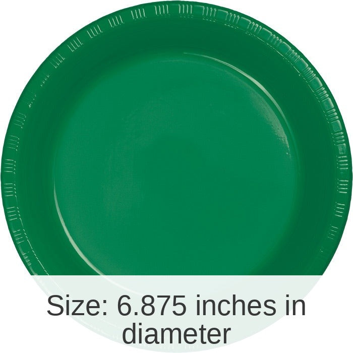 240/Case Bulk Emerald Green 6.75 inch Plastic Dessert Plates