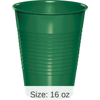 240/Case Bulk Emerald Green 16 oz Plastic Cups
