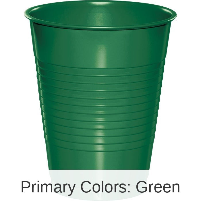 240/Case Bulk Emerald Green 16 oz Plastic Cups