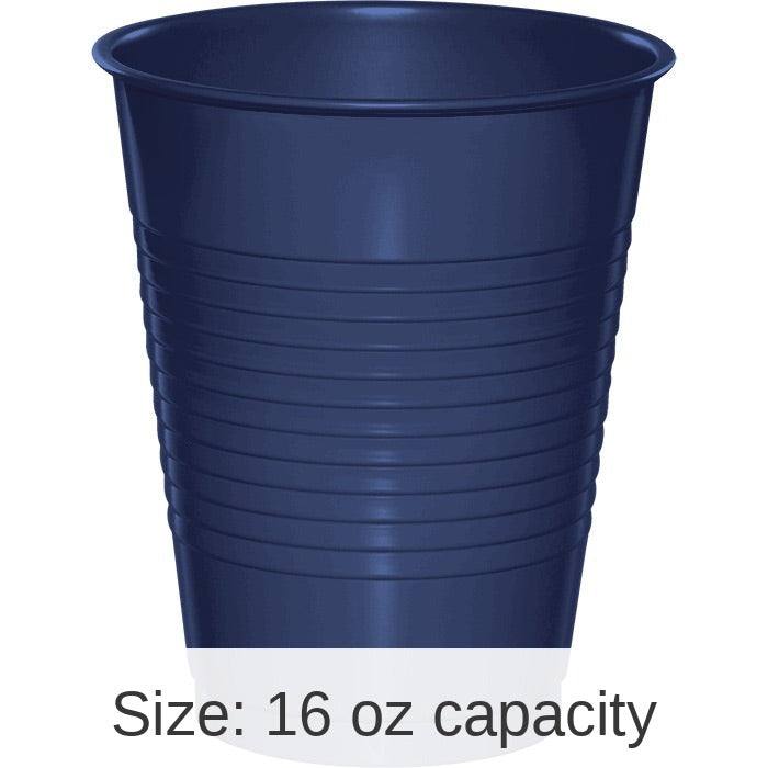 240/Case Bulk Navy 16 oz Plastic Cups