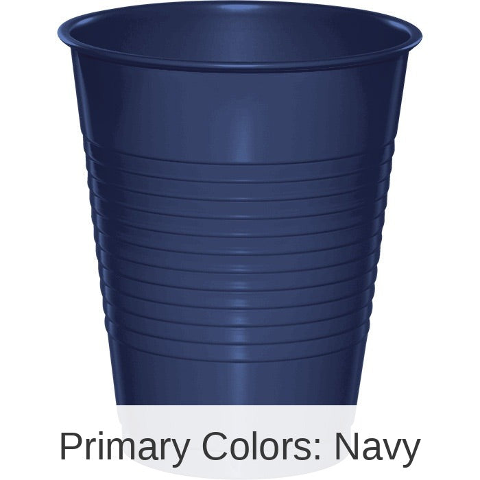 240/Case Bulk Navy 16 oz Plastic Cups