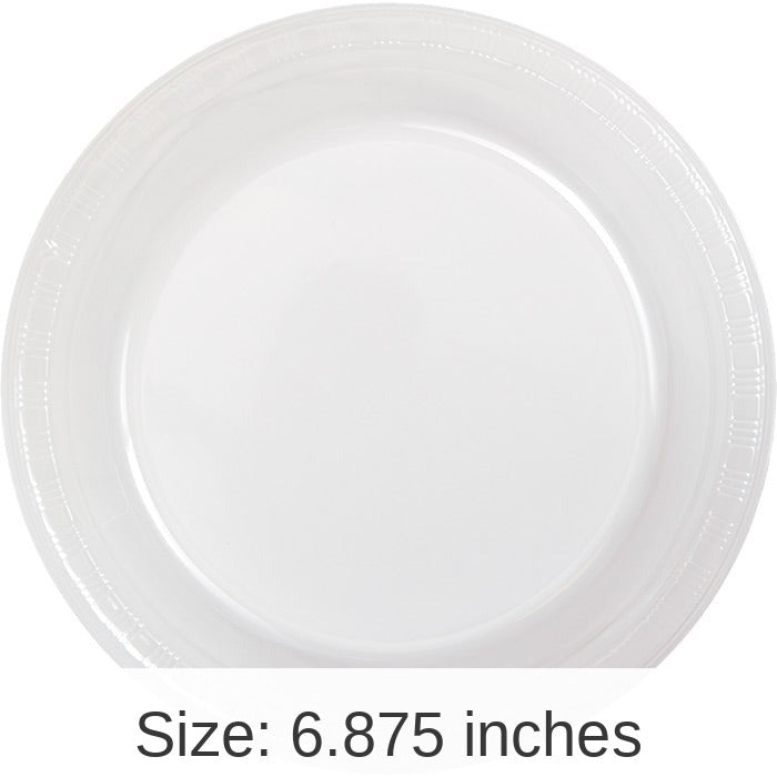 240/Case Bulk Clear Plastic Paper 6.75 inch Dessert Plates