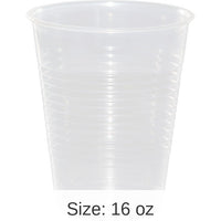 240/Case Bulk Clear 16 oz Plastic Cups