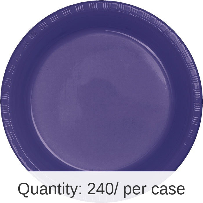 240/Case Bulk Purple 6.75 inch Plastic Dessert Plates