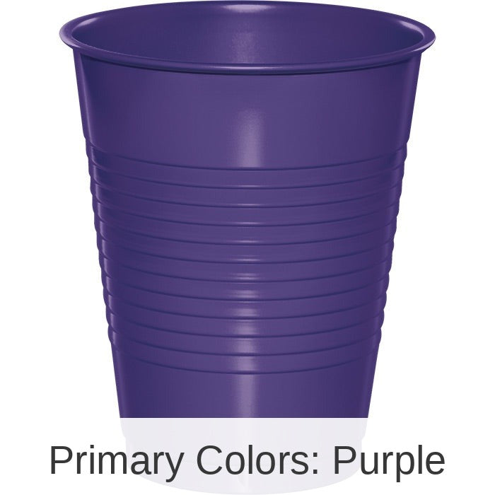 240/Case Bulk Purple 16 oz Plastic Cups