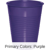 240/Case Bulk Purple 16 oz Plastic Cups