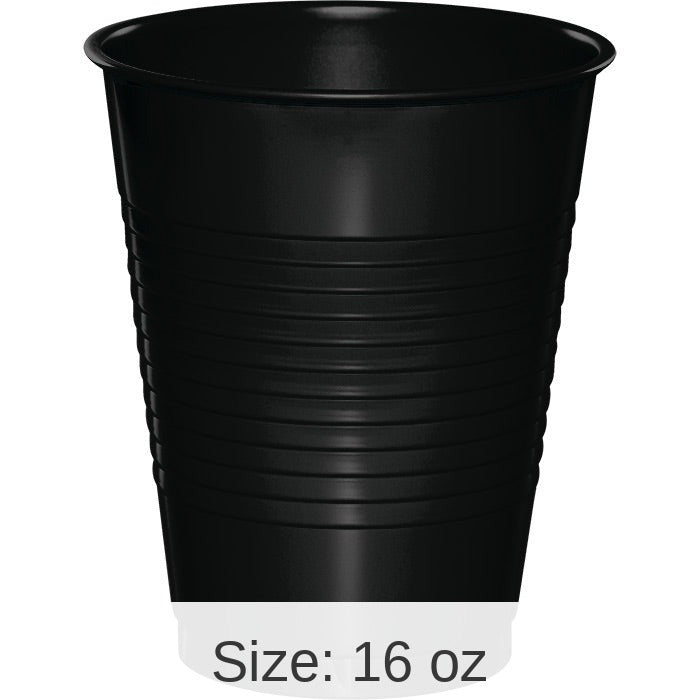 240/Case Bulk Black Velvet 16 oz Plastic Cups