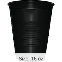 240/Case Bulk Black Velvet 16 oz Plastic Cups